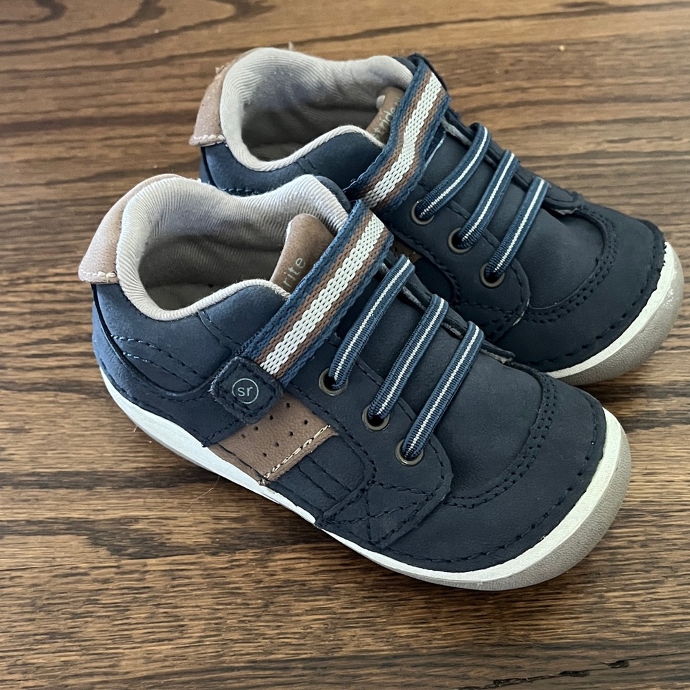 Stride Rite Blue and Brown Kids Sneakers
